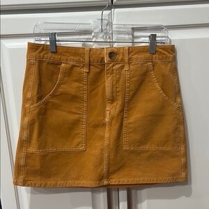 American Eagle Outfitters Yellow Mini Cargo Skirt Casual